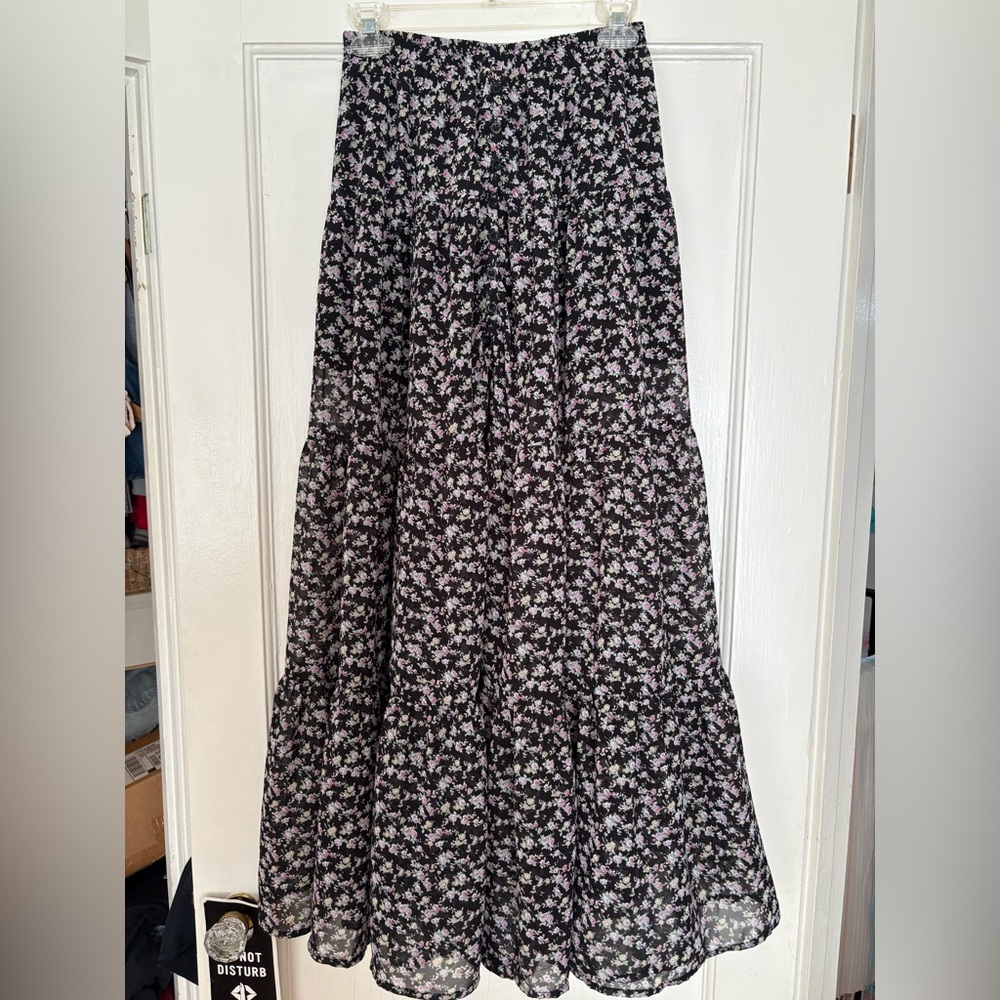 Lulus Tiered Maxi Skirt